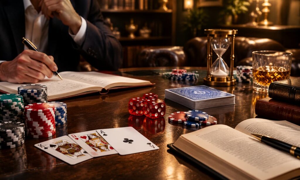Сasino psychology, probability and literary structure